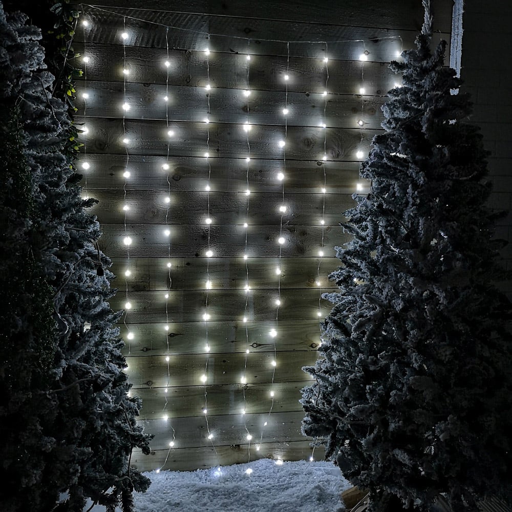 Samuel Alexander 300 Cool White LED Christmas Curtain Light 2.1m Image 2