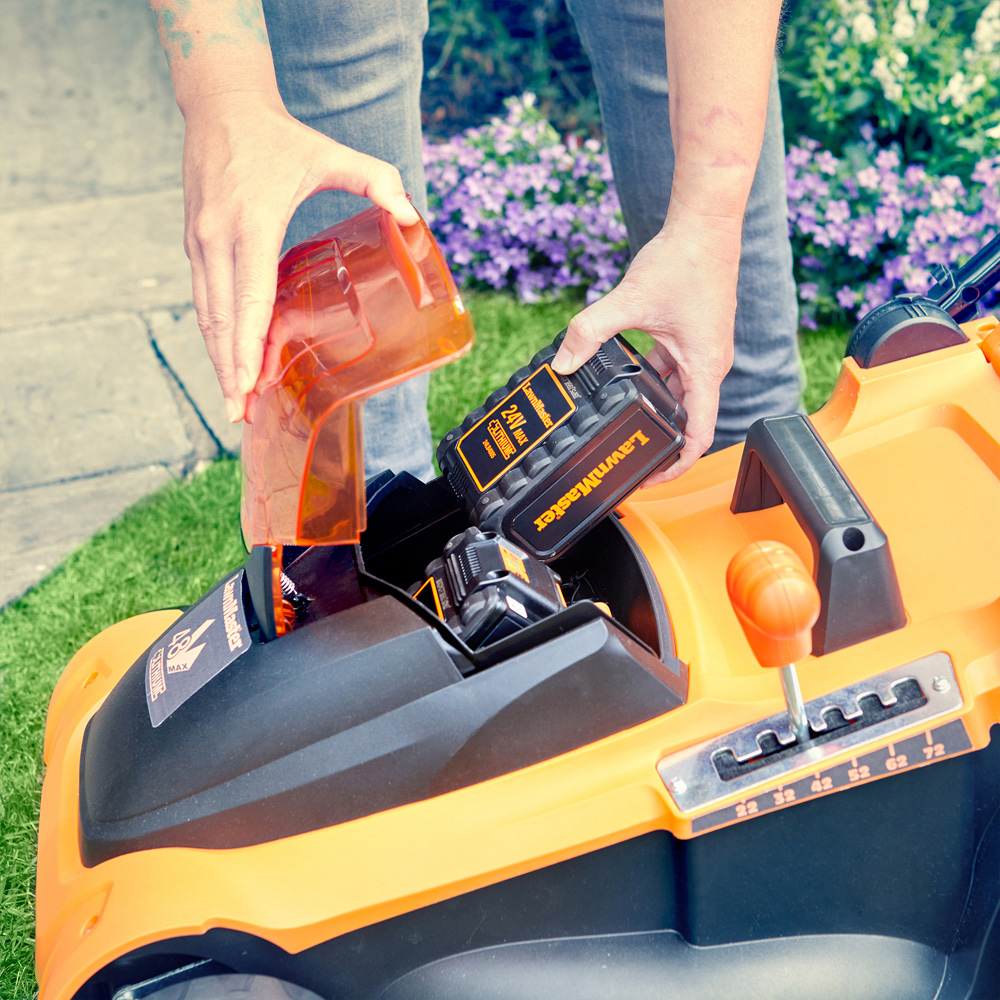 LawnMaster MX 24V 48V 41cm Cordless Lawnmower with Battery Set Image 3