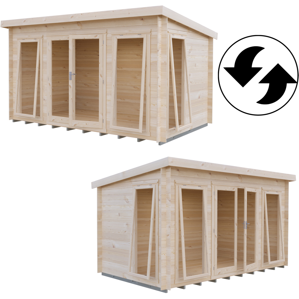 Shire Tilney 6 x 13ft Pent Garden Log Cabin Image 6