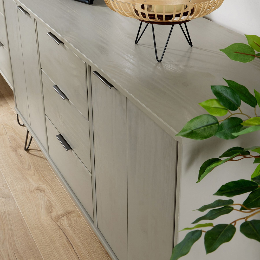 Home Source Acadia 2 Door 3 Drawer Grey Sideboard Image 3