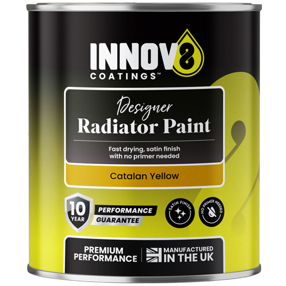 Innov8 Coatings Designer Radiator Paint 750ml Catalan Yellow Image 2