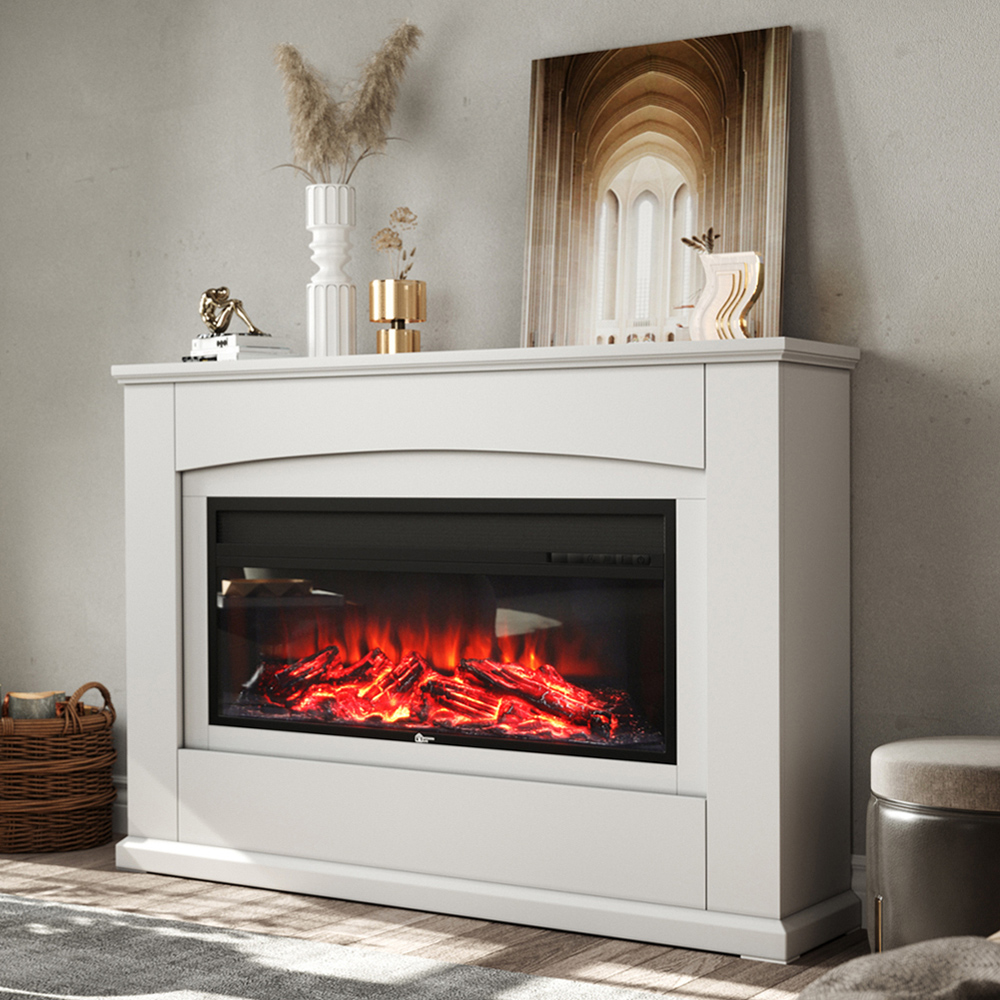 Living and Home White Electric Fireplace Image 2