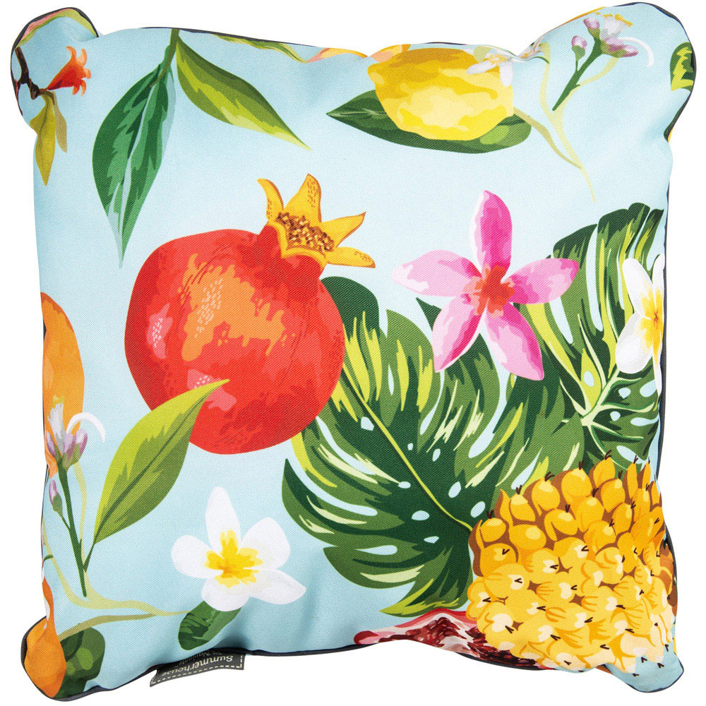 Summerhouse by Navigate Waikiki Fruit Aqua Stripe Double Sided Cushion Image 1