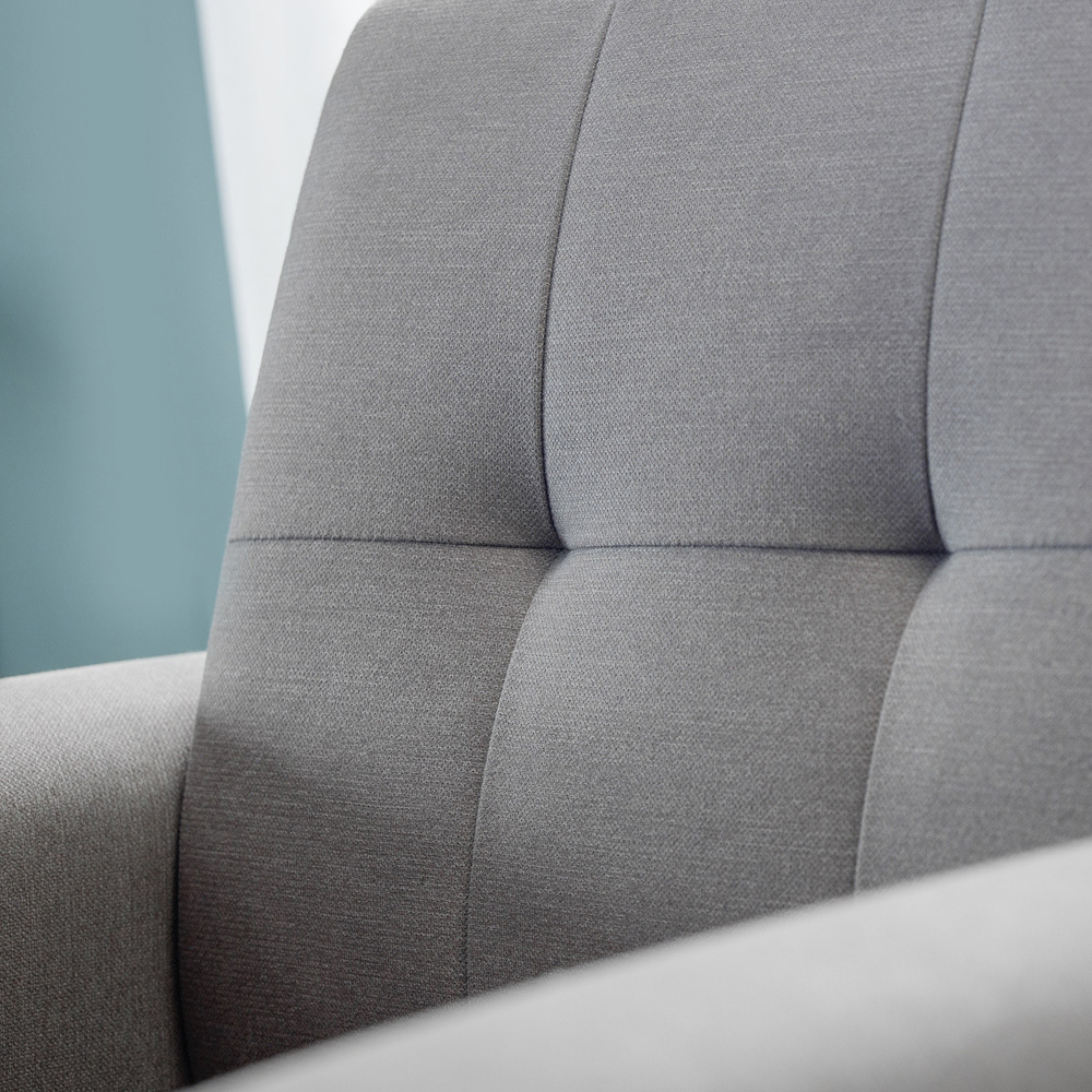 Julian Bowen Monza 2 Seater Grey Compact Retro Sofa Image 3