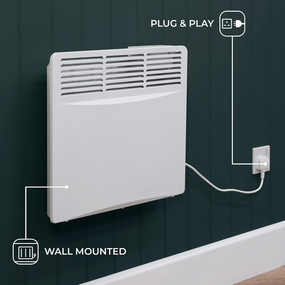 Adam Amba White Electric Radiator 2000W Image 7
