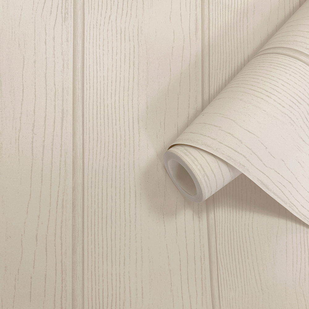 Holden Decor Tongue and Groove Beige Wallpaper Image 2
