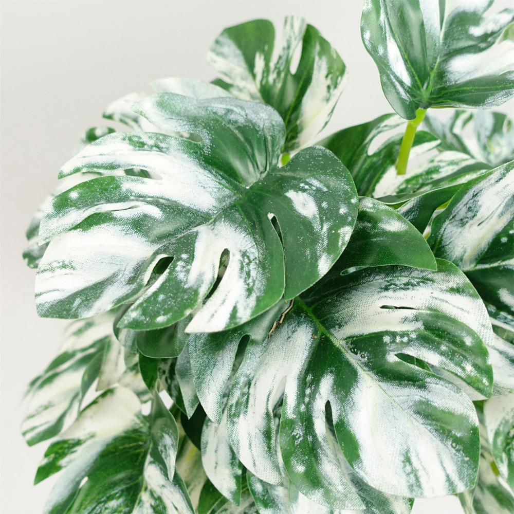 Leaf Variegated Green Monstera Potted Artificial Plant 30cm Image 2