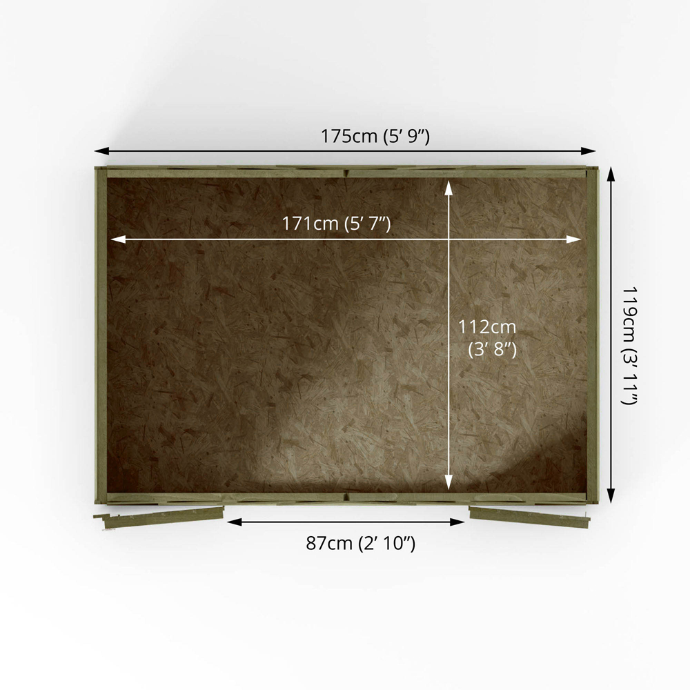 Mercia 4 x 6ft Double Door Overlap Apex Shed Image 9