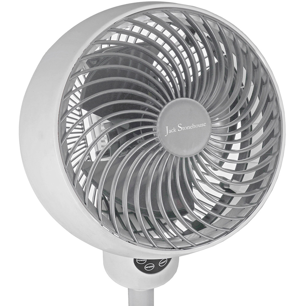 Jack Stonehouse Grey and White Pedestal Fan 33 inch Image 6