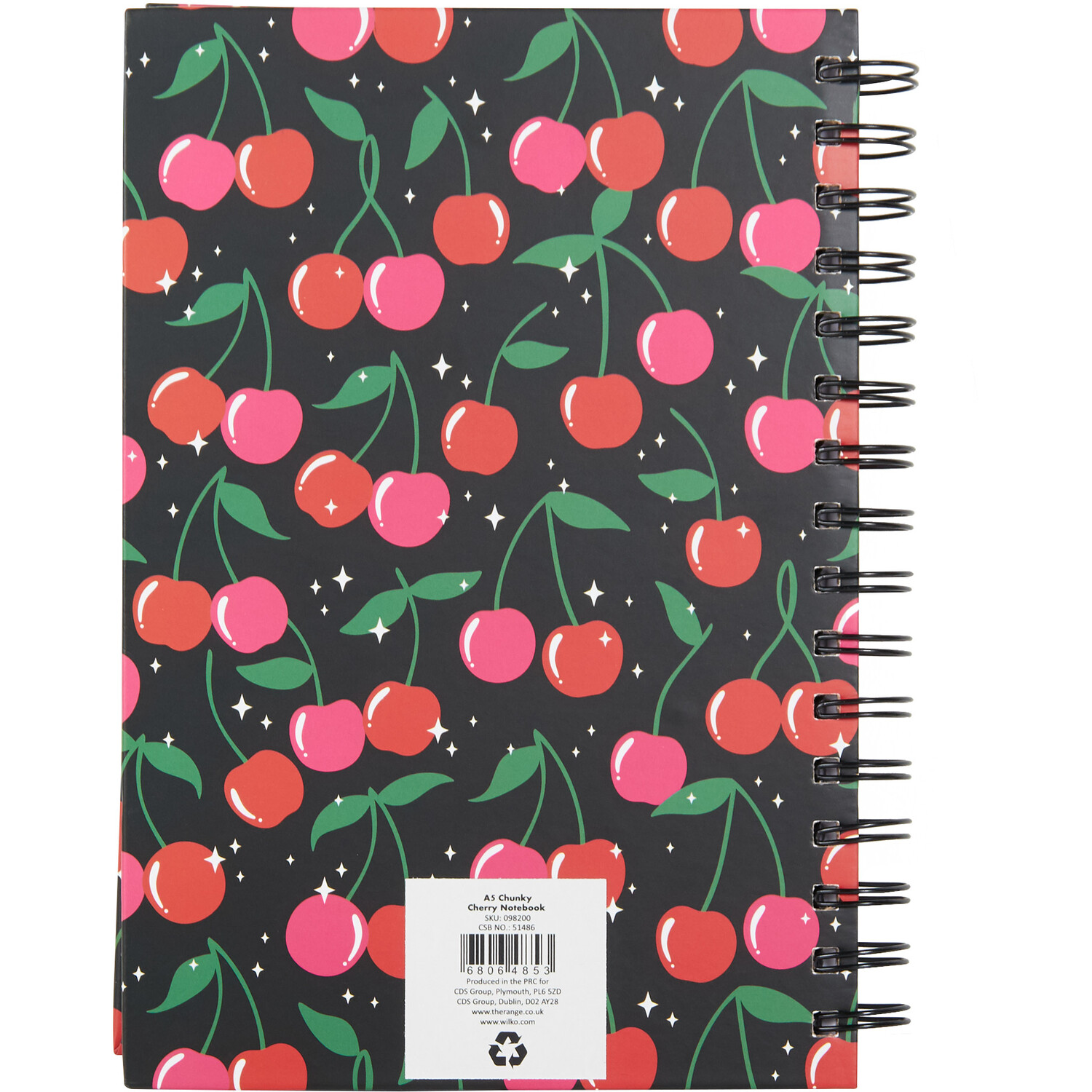 Chunky Cherry Notebook A5 - Black Image 2