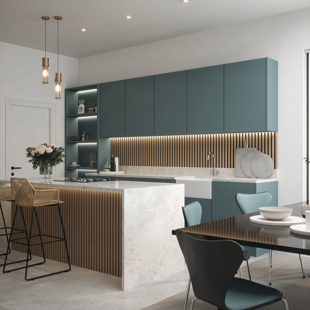 Tuscan Natural Oak PVC Wrapped Acoustic Wall Panel 240 x 60.8cm Image 8