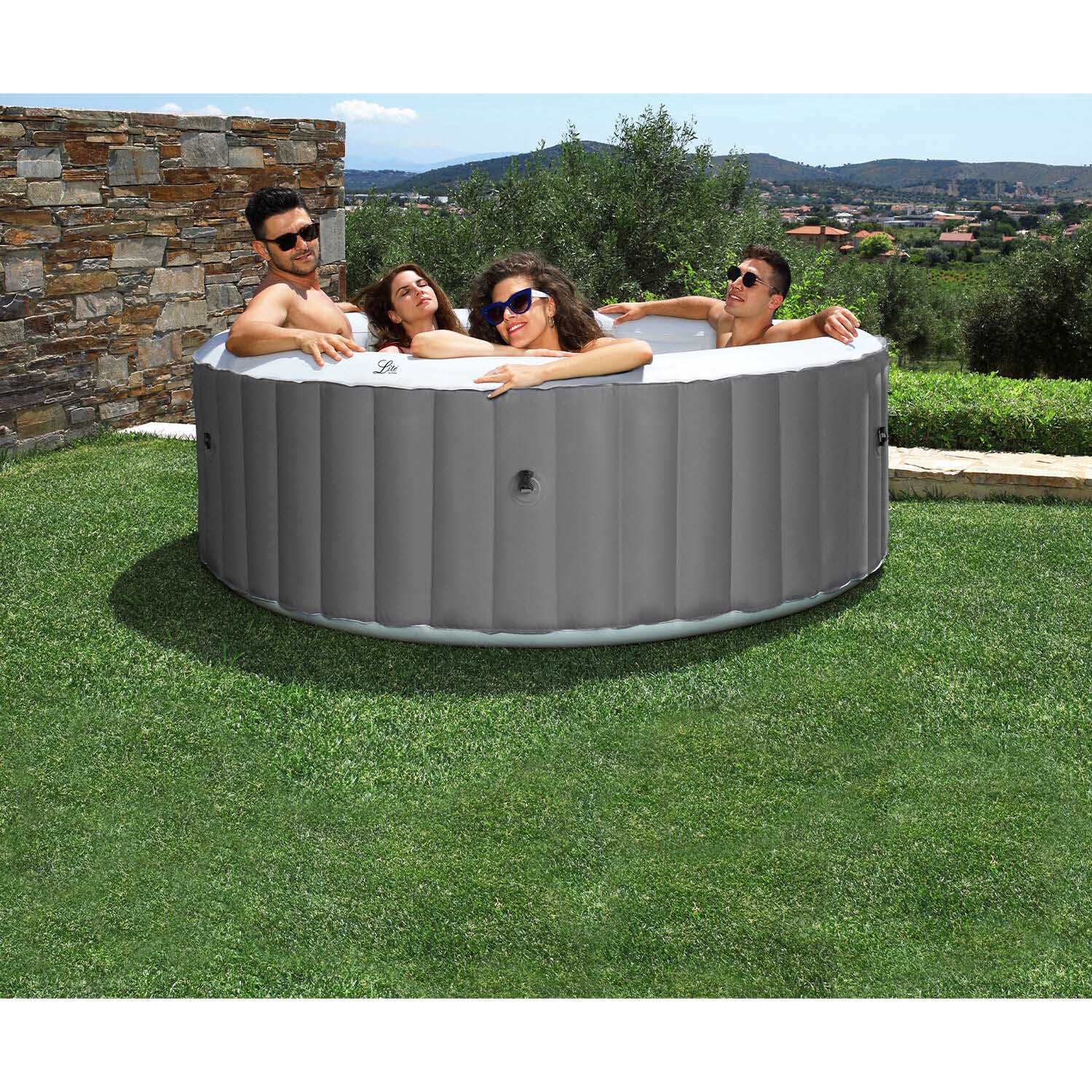 Mspa Lite Hot Tub - Grey / 4 / Round Image 6