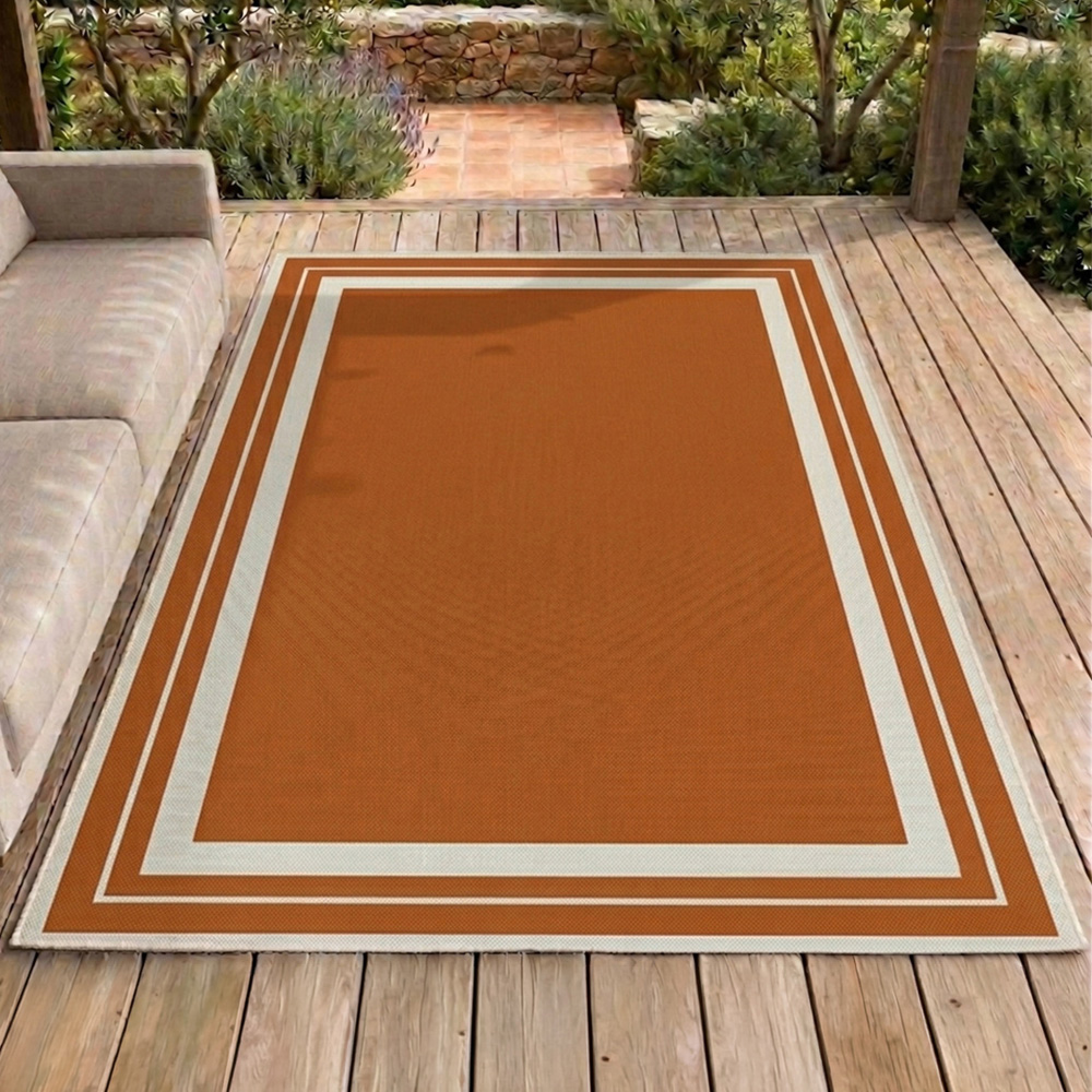 Portland Rugstyle Terracotta Border Rug 200 x 290cm Image 1