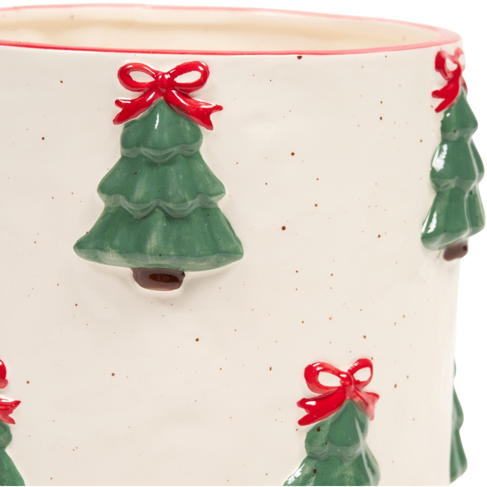 Embossed Christmas Tree Planter Image 3