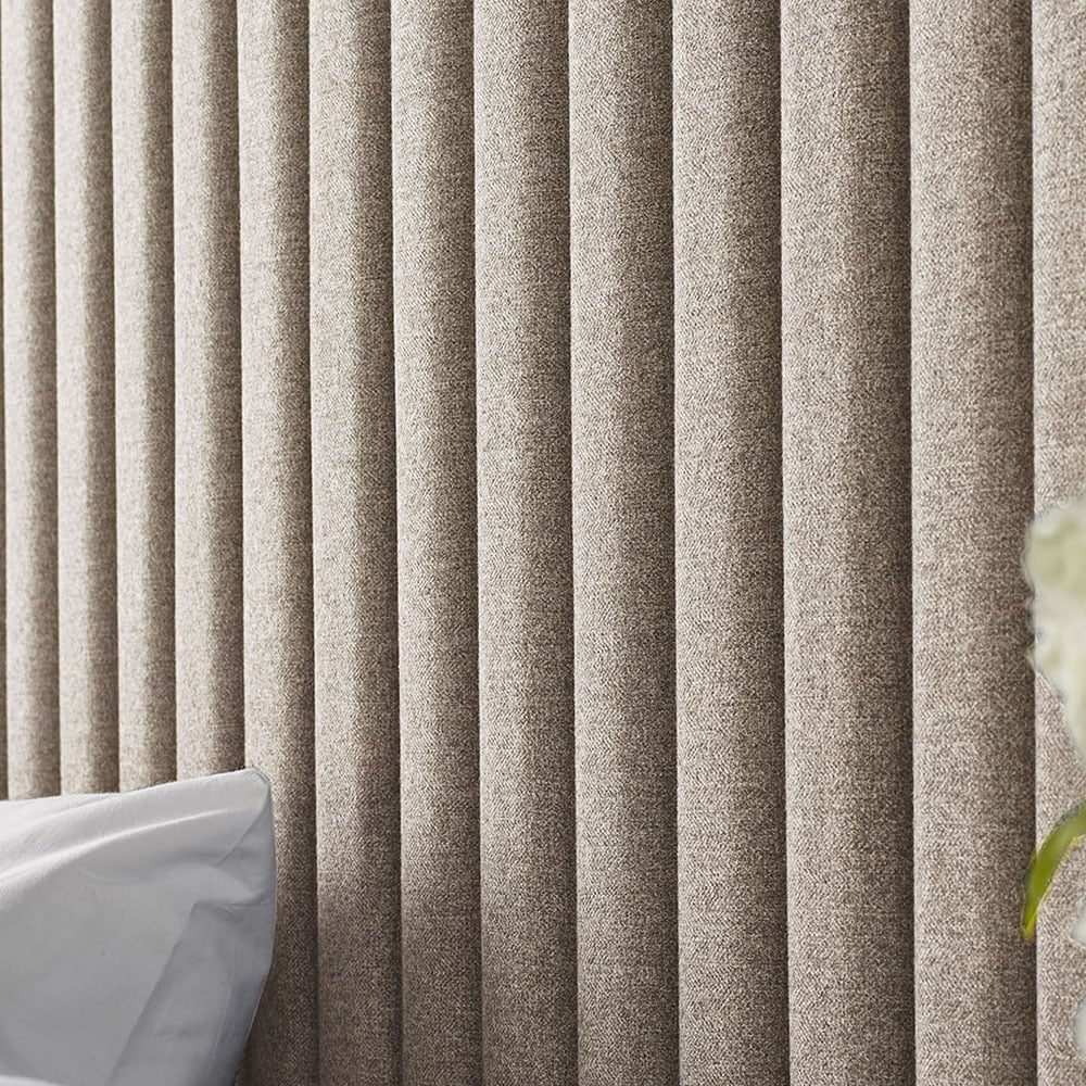 Aspire Furniture Catherine Lansfield Soho Single Natural Saxon Twill Headboard Image 4