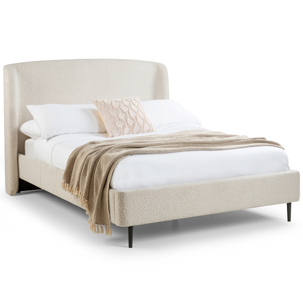 Julian Bowen Eden Double Ivory Boucle Bed Image 4