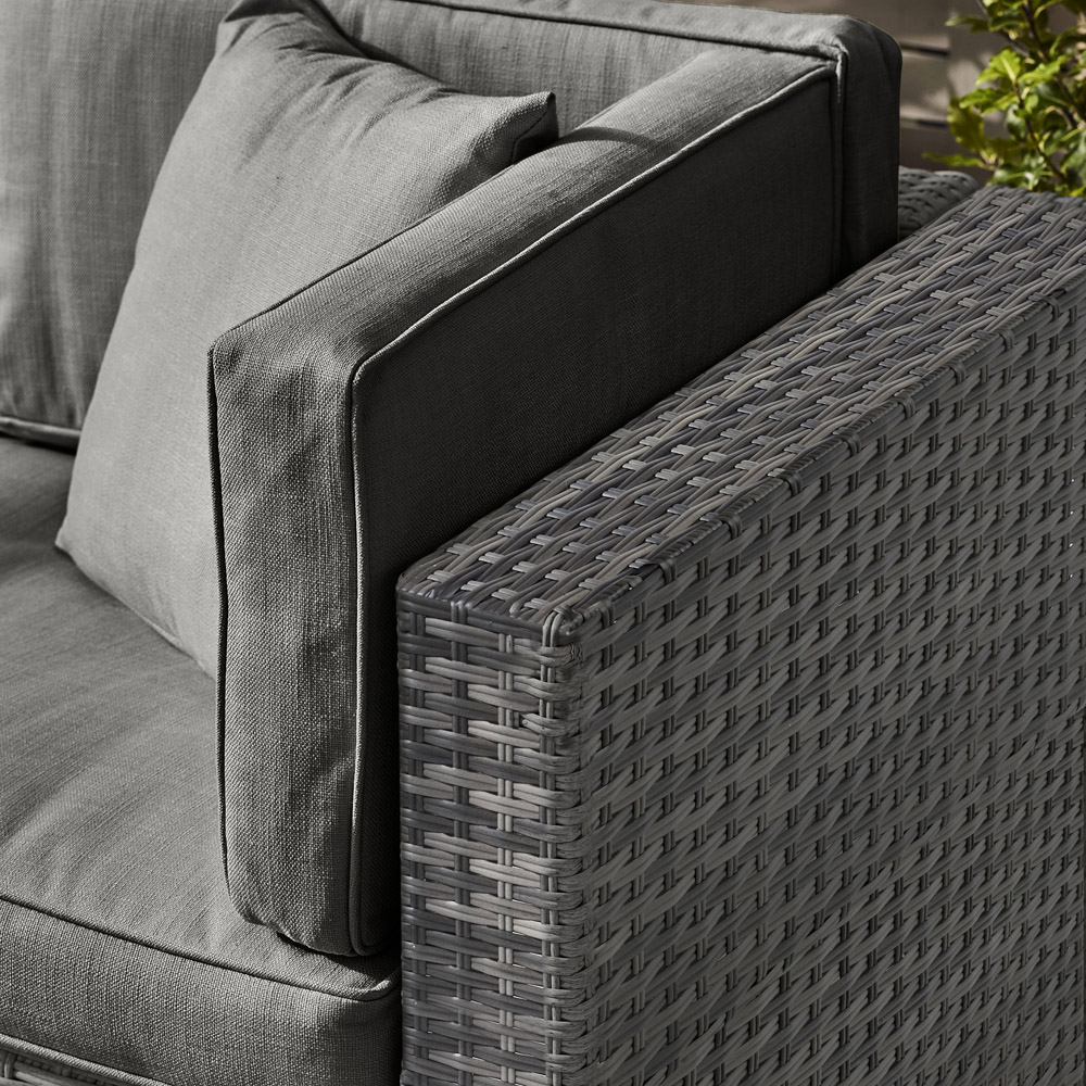 Furniturebox Windermere 4 Seater Grey Rattan Sofa Lounge Set Image 3
