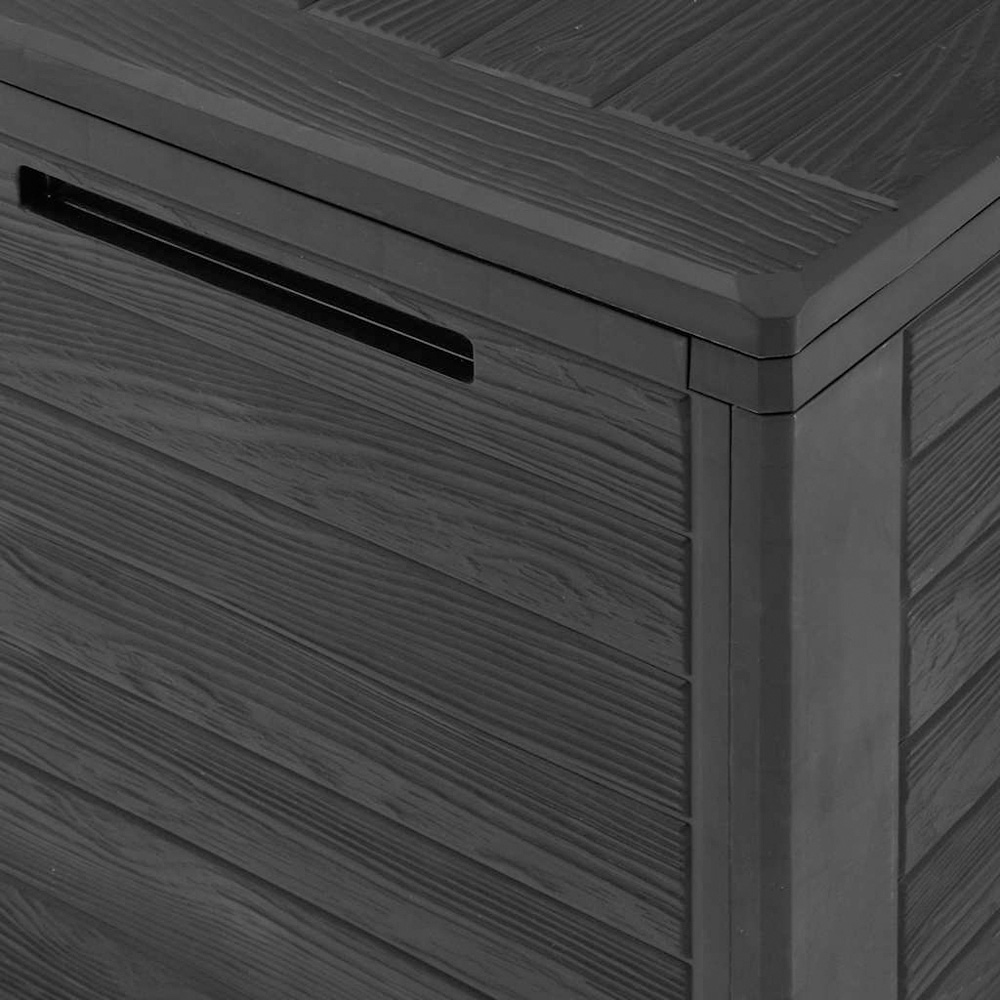 vidaXL 140L Anthracite Polypropylene Garden Storage Box Image 5