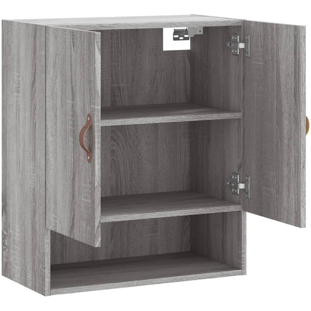 vidaXL 2 Door Single Shelf Grey Sonoma Oak Wall Cabinet Image 6