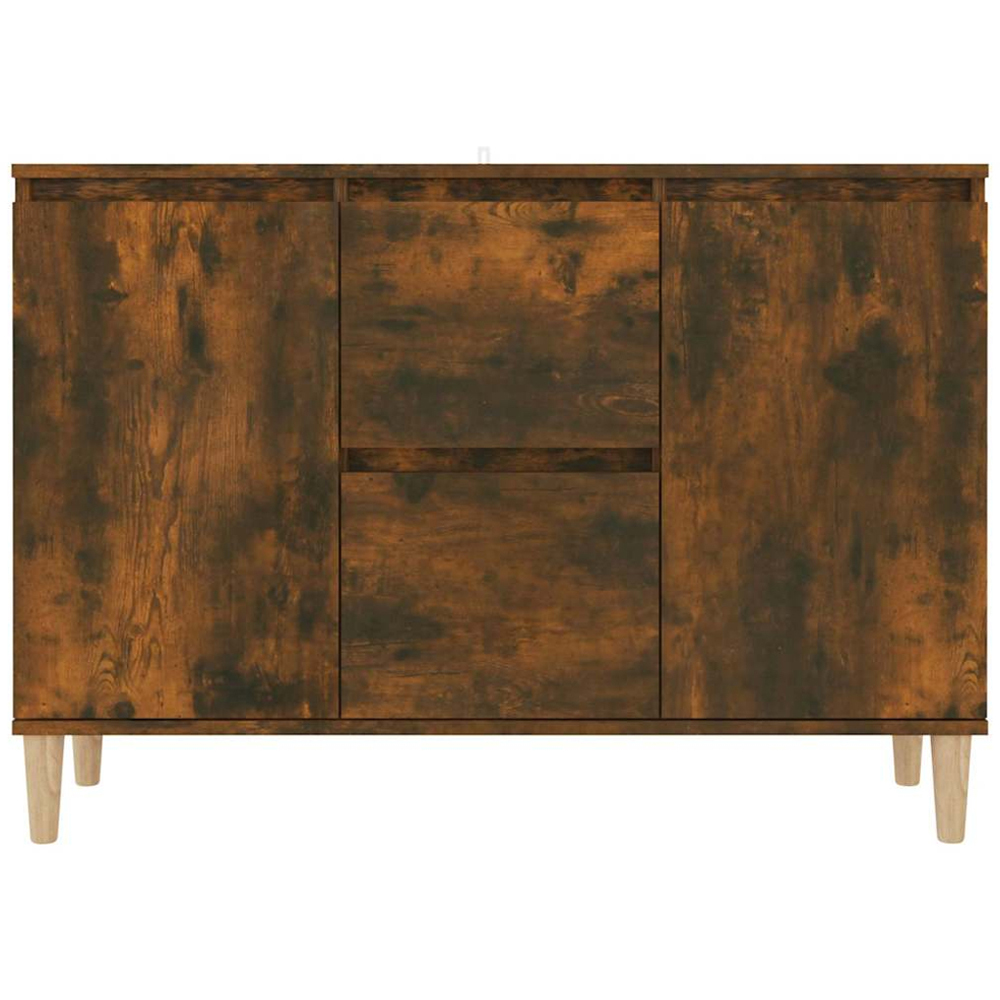 vidaXL 2 Door 2 Drawer Smoked Oak Sideboard Image 4
