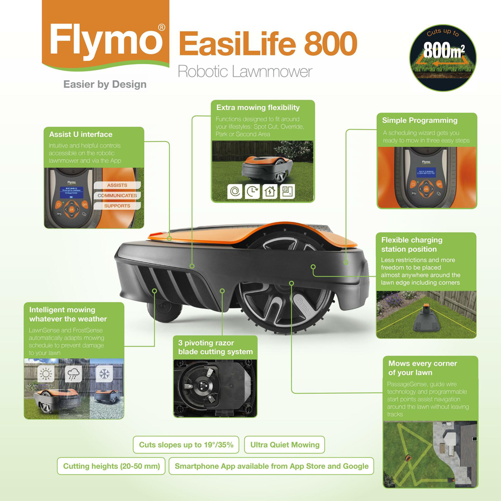 Flymo 9705132-01 EasiLife 800 Robotic Lawn Mower Image 9