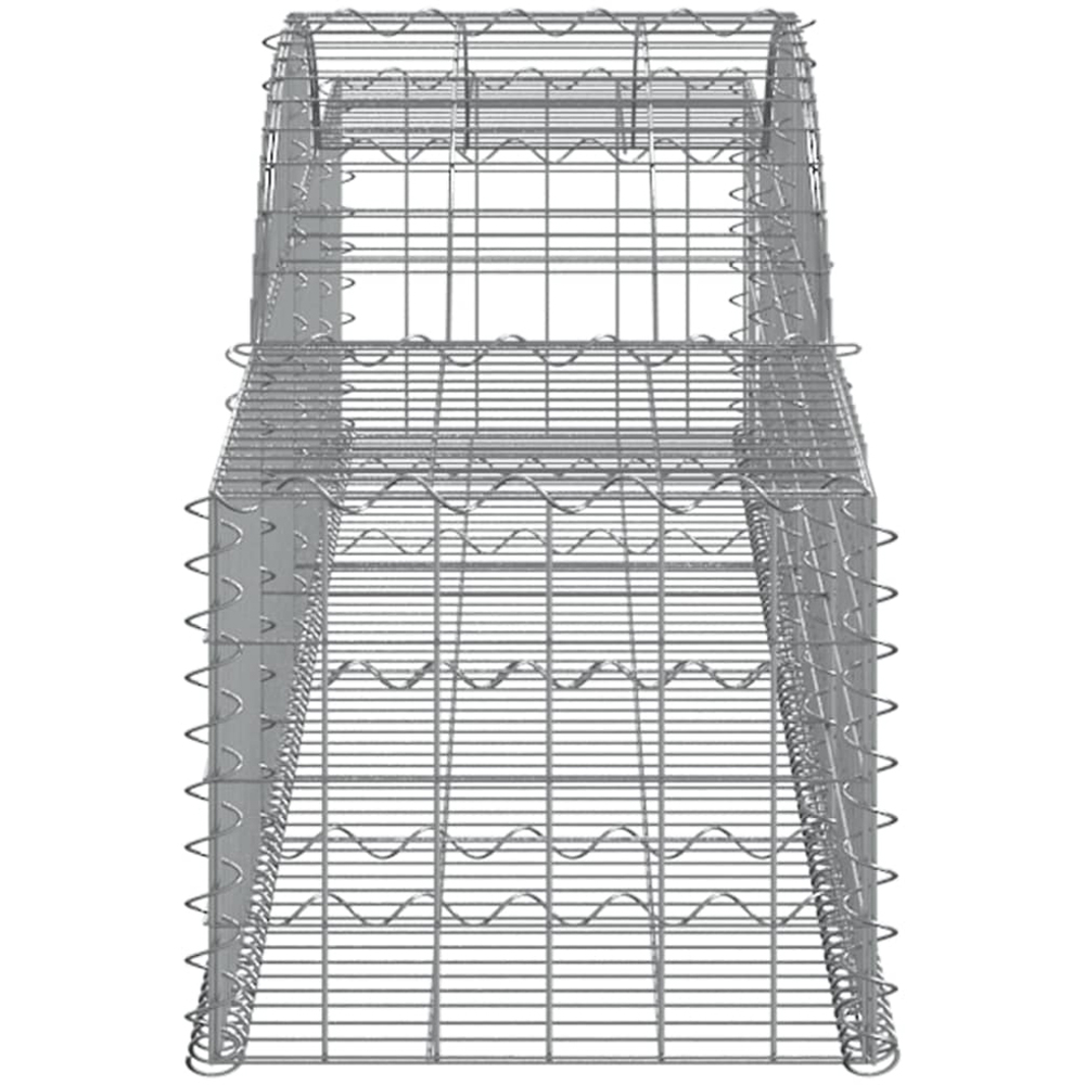 vidaXL Silver Galvanised Iron Arched Gabion Basket 300 x 50 x 40/60cm 10 Pack Image 3