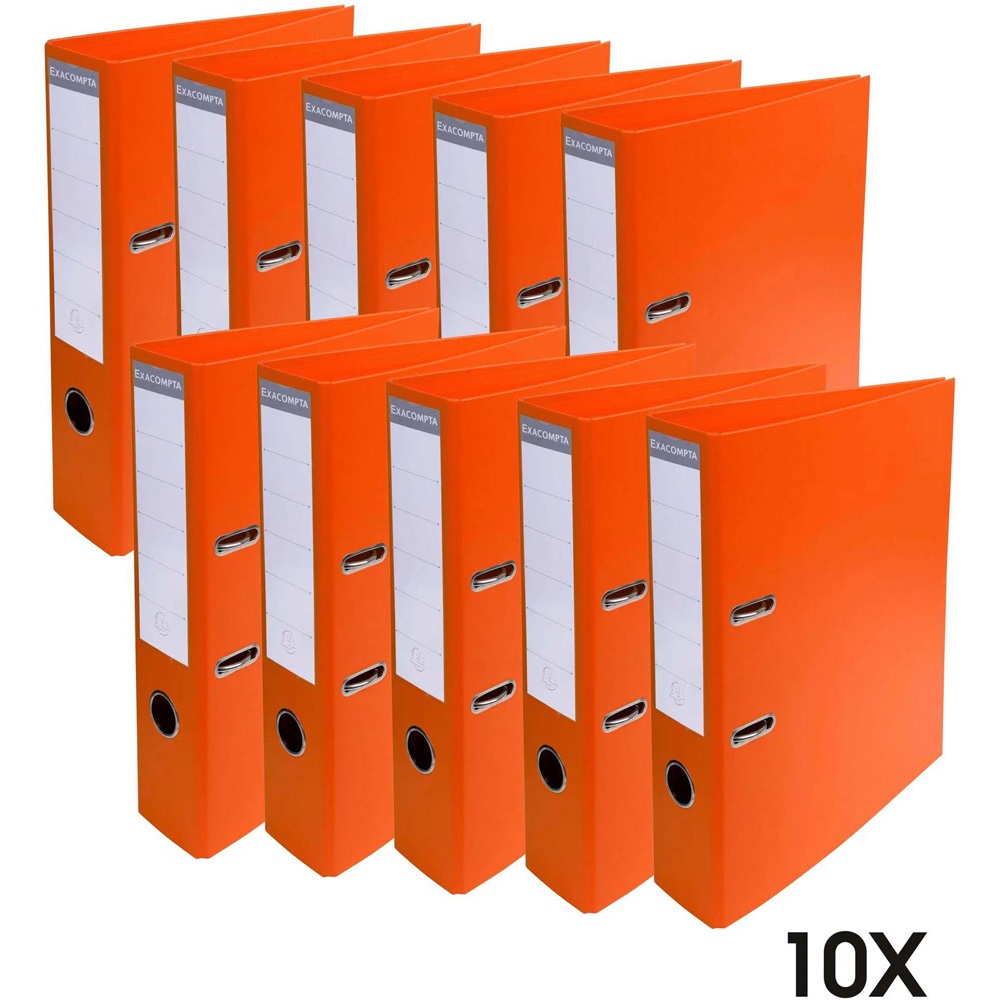 Exacompta PremTouch A4 Orange PVC Level Arch File 10 Pack Image 8