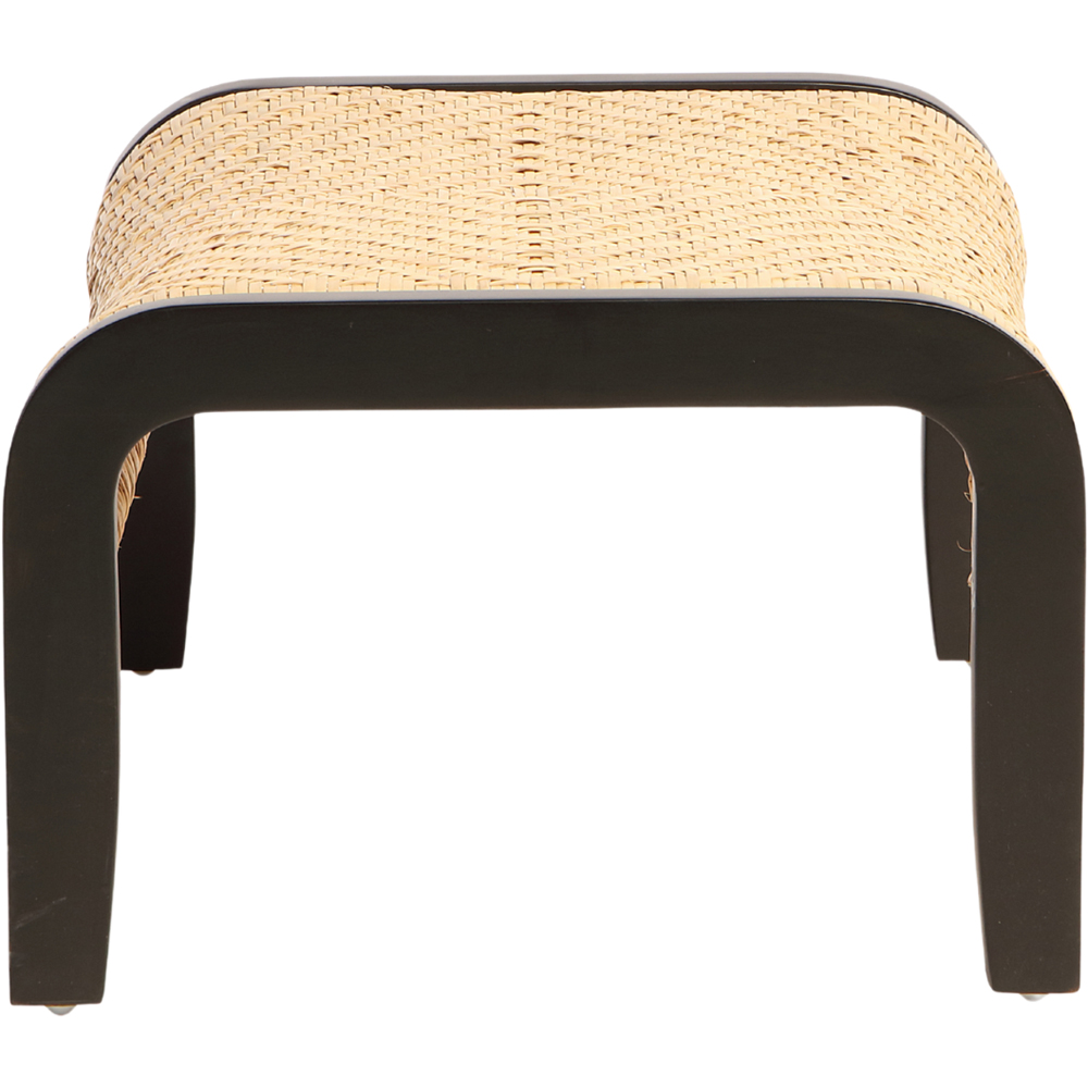 Desser Harmony Black and Natural Rattan Footstool Image 4