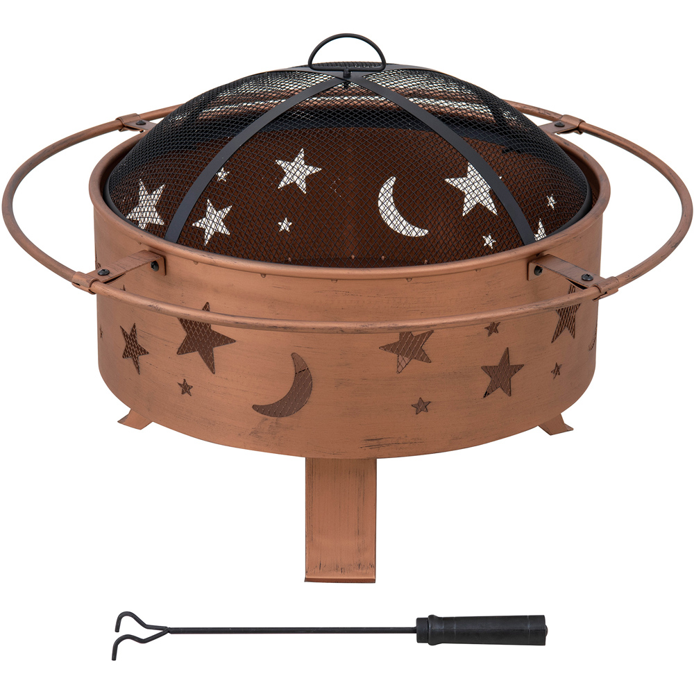 Sunjoy Tarso Copper Steel Fire Pit Image 4