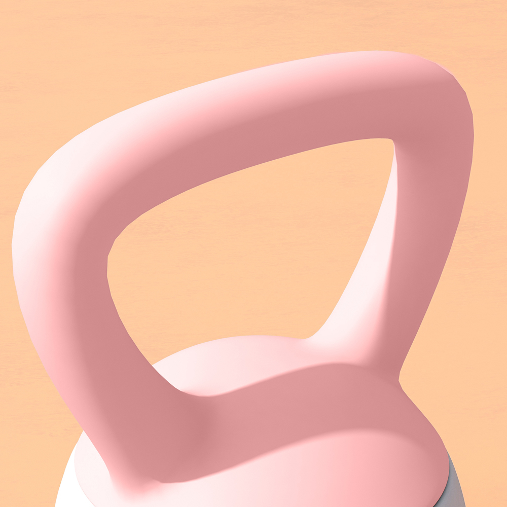 SPORTNOW Pink and Grey Soft Body Kettlebell with Non Slip Handle 4kg Image 3