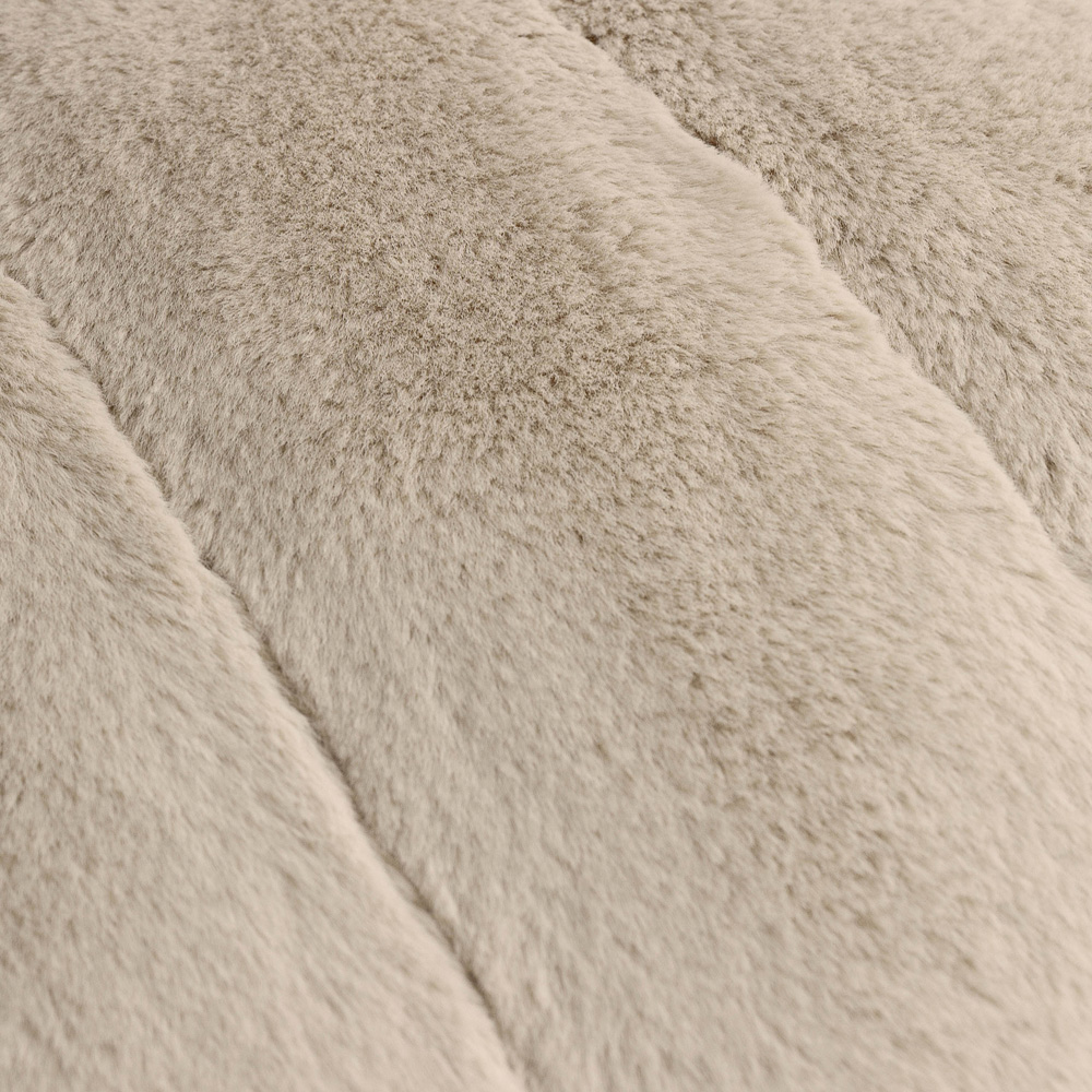 Paoletti Empress Oatmeal Faux Fur Cushion 45 x 45cm Image 3