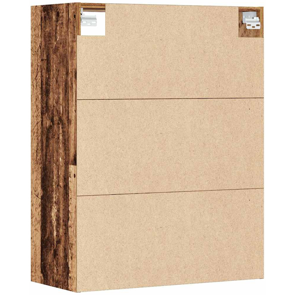 vidaXL 3 Open Shelf Old Wood Hanging Wall Cabinet Image 4