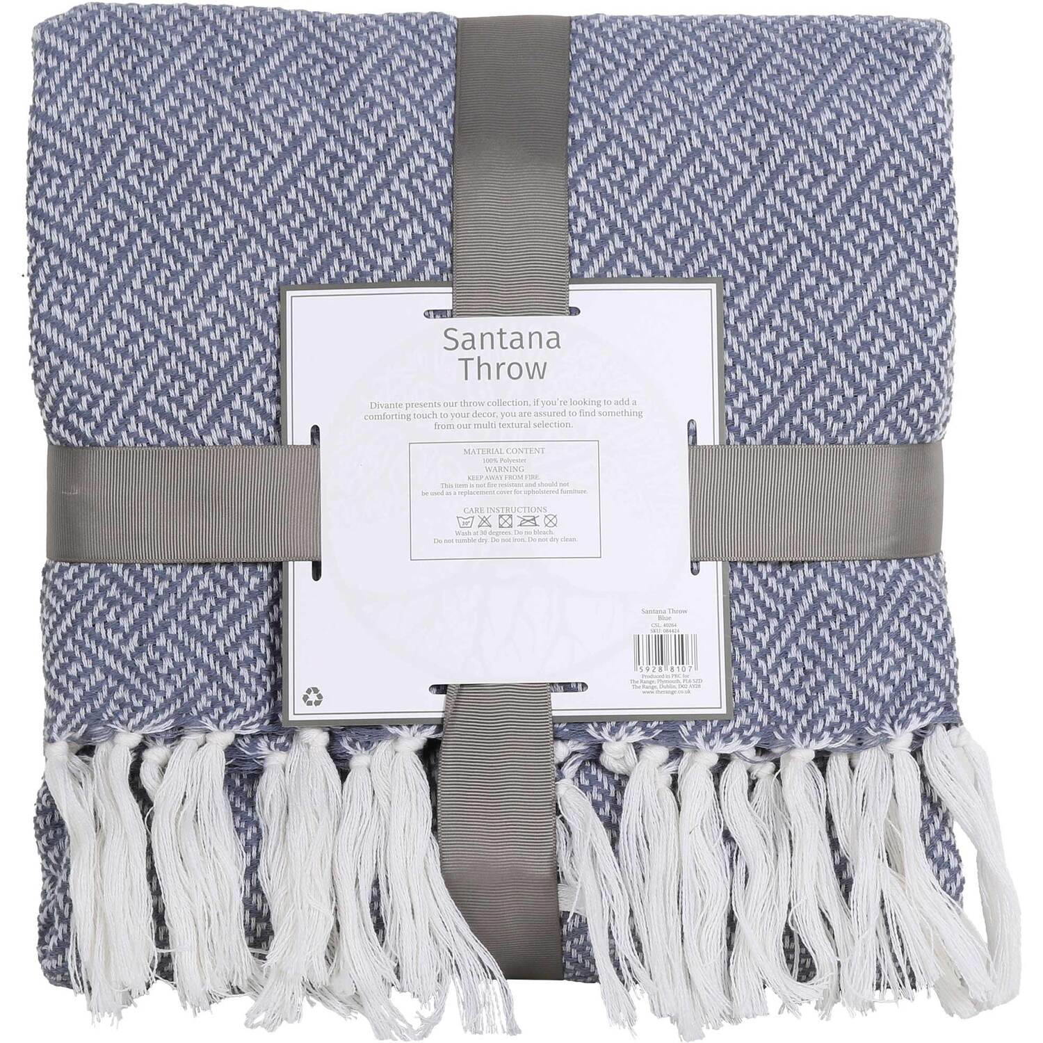 Divante Santana Geo Throw Blue 127x152cm - Blue Image 2