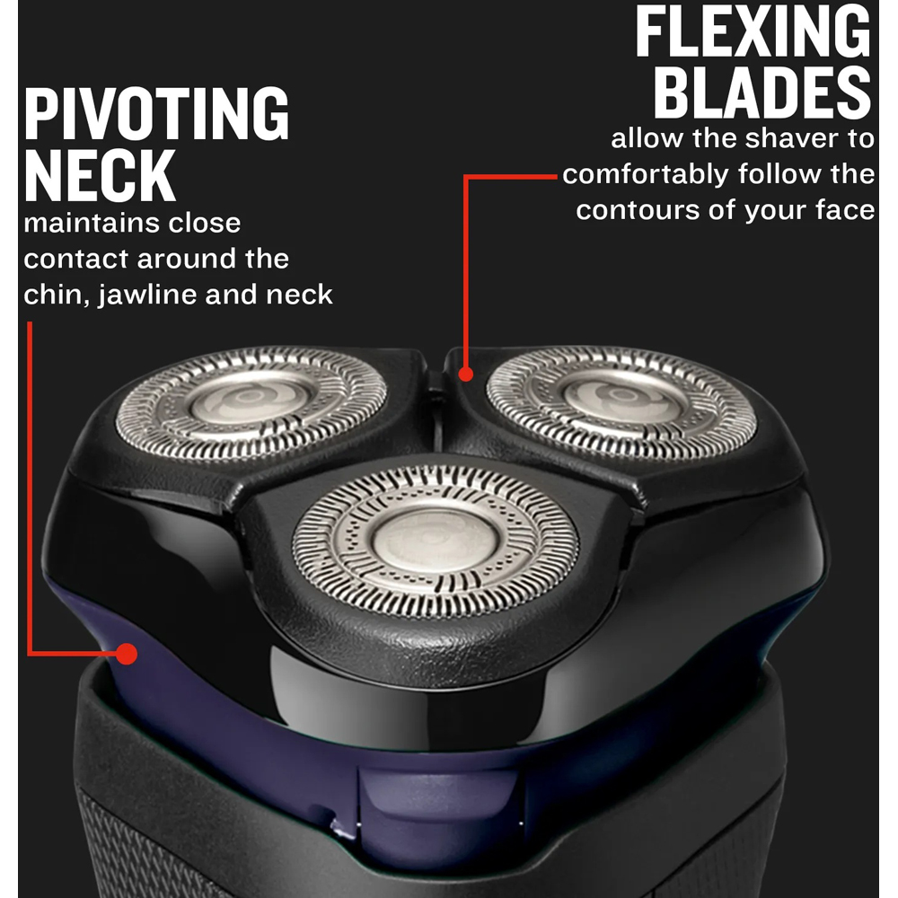 Remington R3 Style Series Cordless Rotary Shaver with Dual Track Flexing Blades Image 6