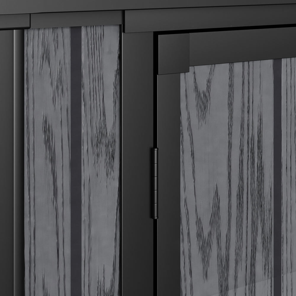 Living and Home 4.6 x 2.4ft Dark Grey Garden Bin Tool Storage Shed Image 3