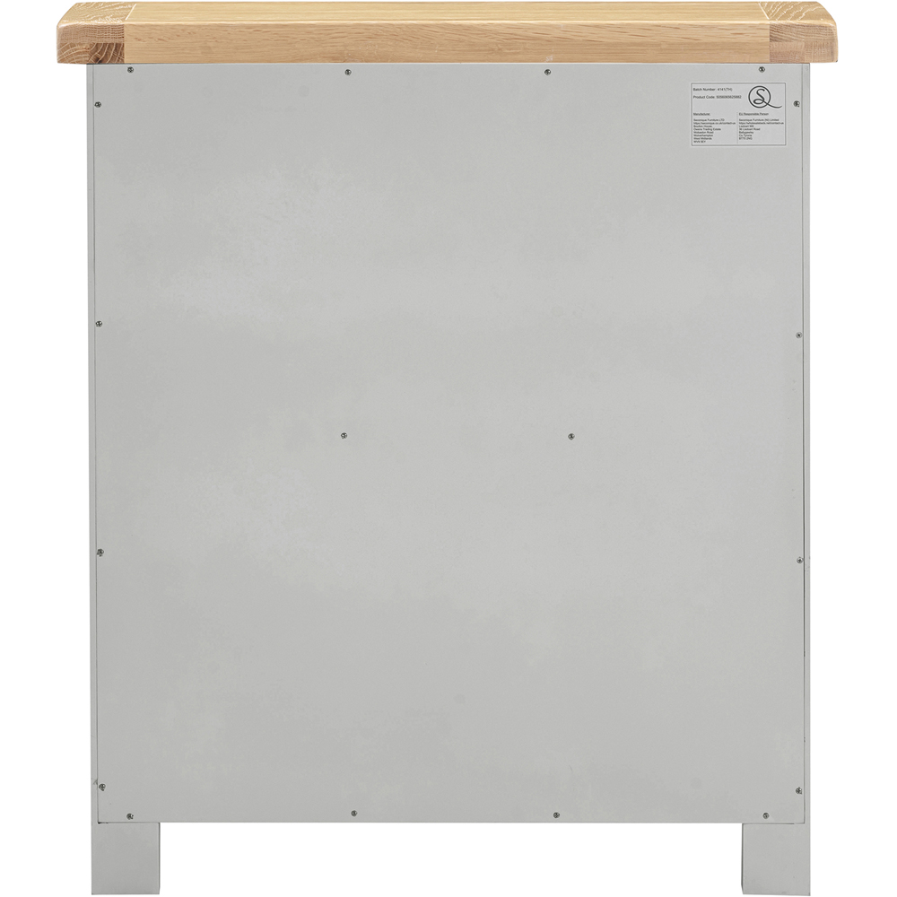 Seconique Windsor 2 Shelf Pebble Grey and Oak Low Bookcase Image 4