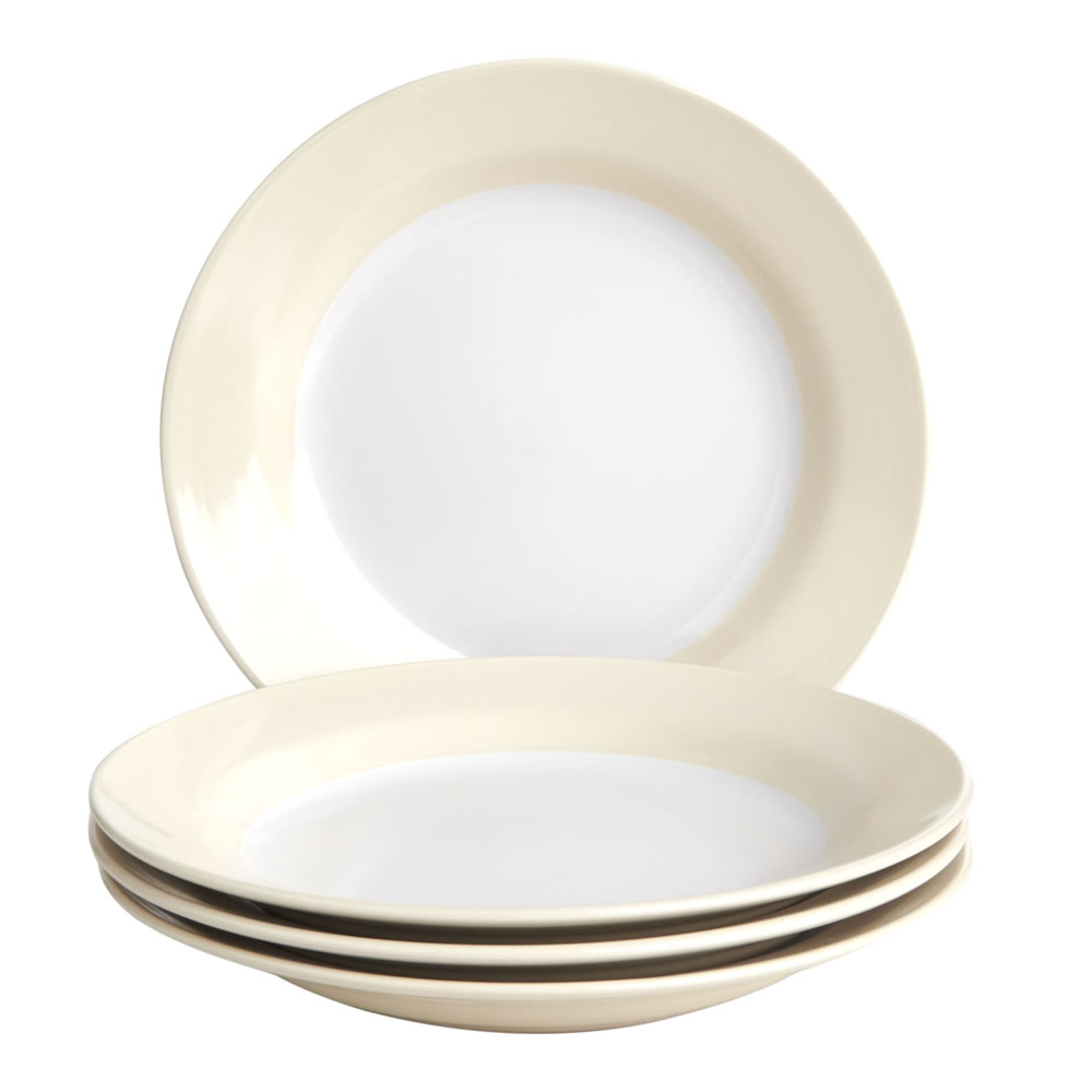 Wilko Colour Play 12 piece Cream Dinner Set Wilko