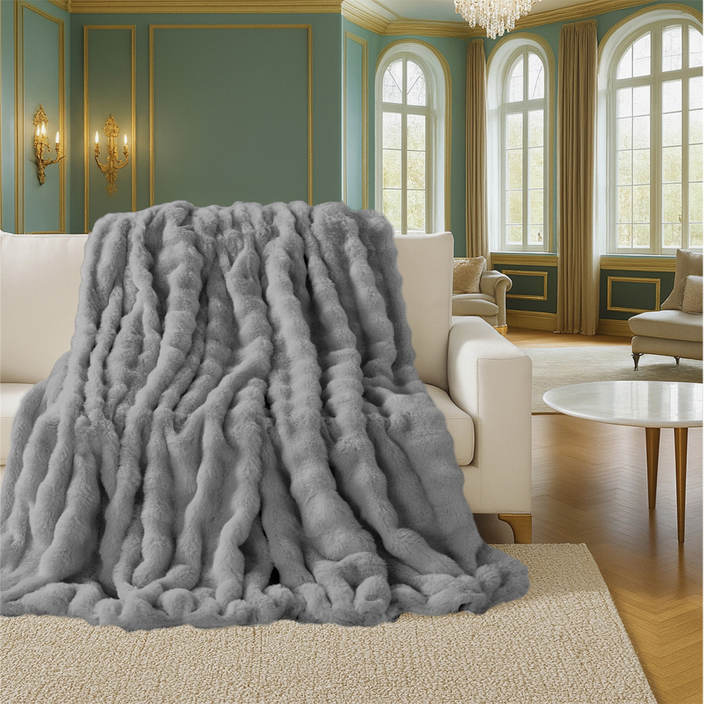 Sweet Dreams Silver Alpine Throw 150 x 200cm Image 3