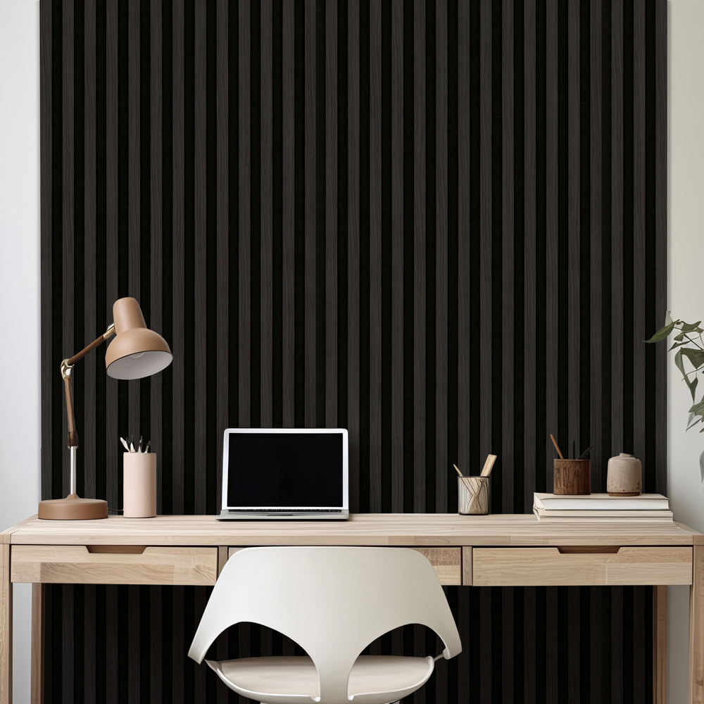 JB Kind 240 x 60.8cm Dark Grey Laminate Acoustic Wall Panel Image 1