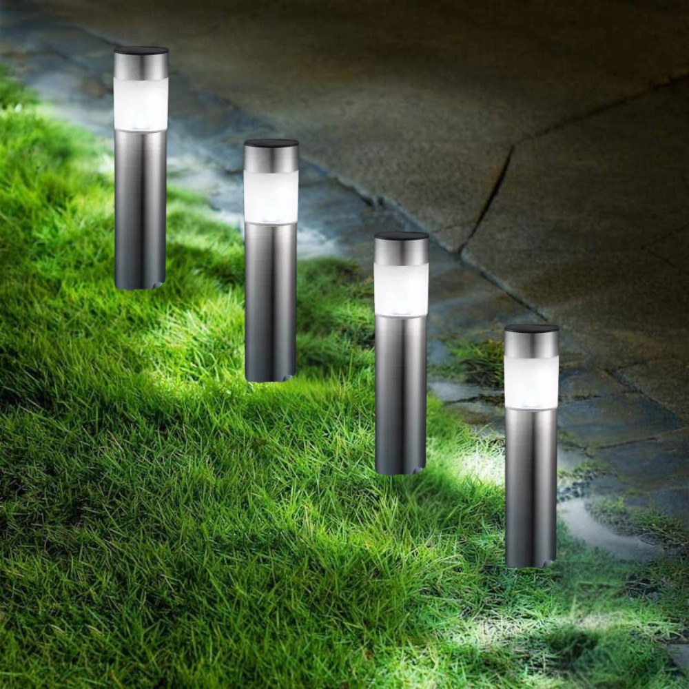 Garden Mile 4 Pack Bollard Solar LED Pathway Light Image 5