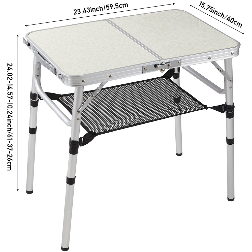 Tri Folding Table Rv Living and Home 2ft White Tri-Fold Aluminium Alloy Camping Table | Wilko