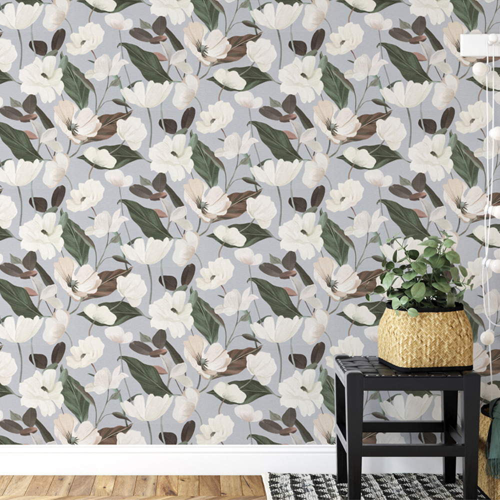 Erismann Fairy Blossom Grey Wallpaper Image 5