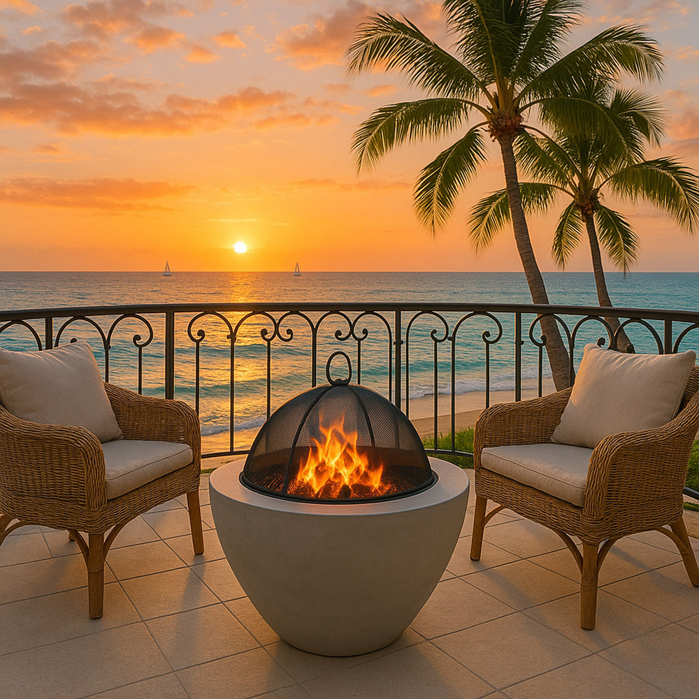 Centurion Supports Fireology Diablo White Stone Effect Fire Pit Image 6