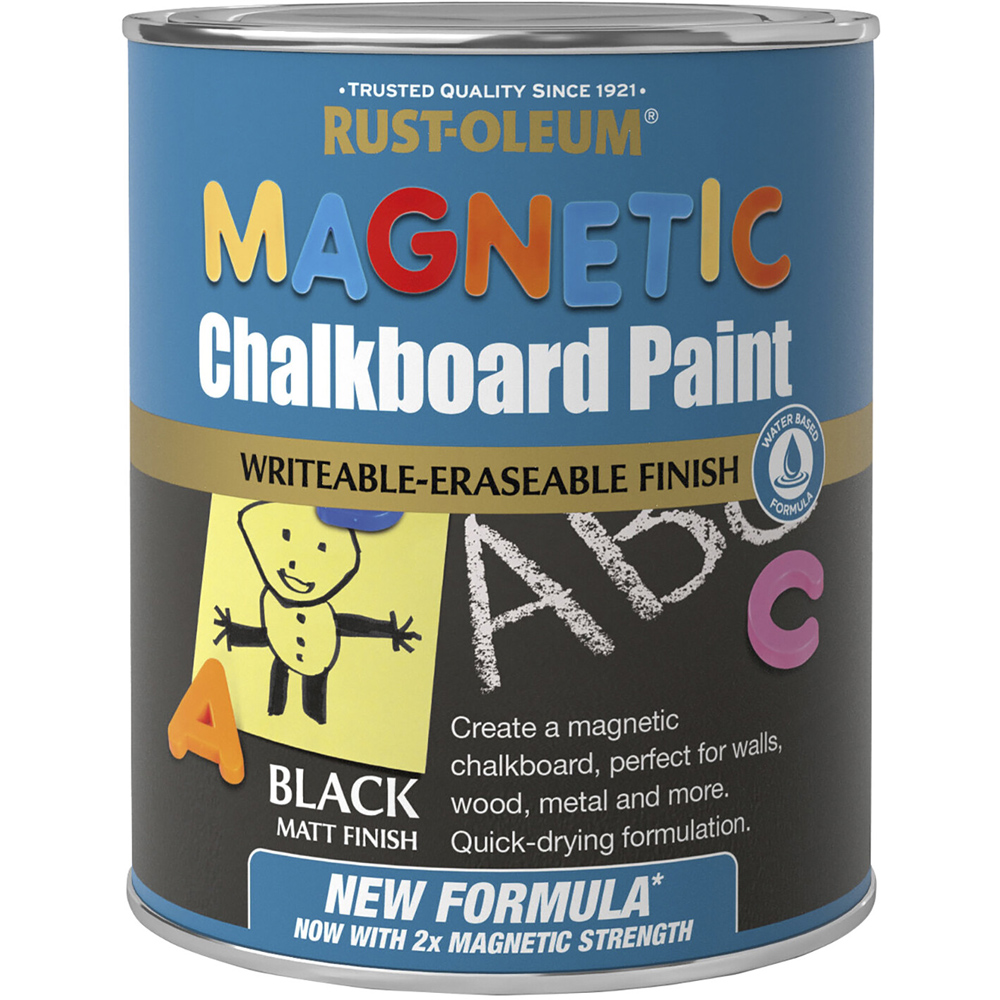 Rust-Oleum Magnetic Black Matt Chalkboard Paint 750ml Image 2