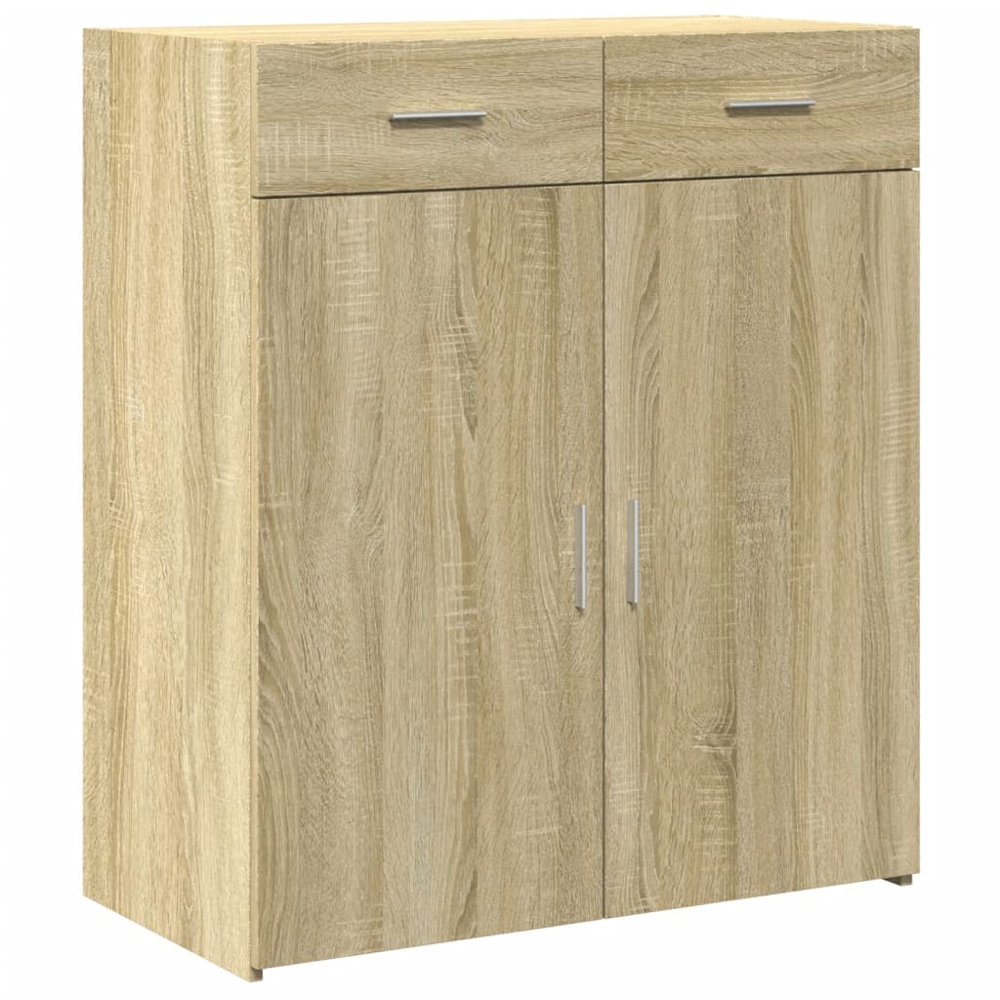 vidaXL 2 Door 2 Drawer Sonoma Oak Sideboard Image 2