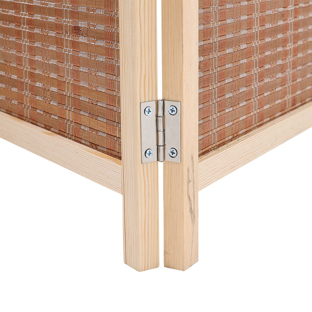 Living and Home 6 Panel Brown Folding Wooden Privacy Screen Image 7