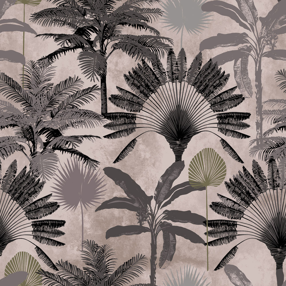 furn. Malaysian Palm Single Blush Duvet Set Image 4