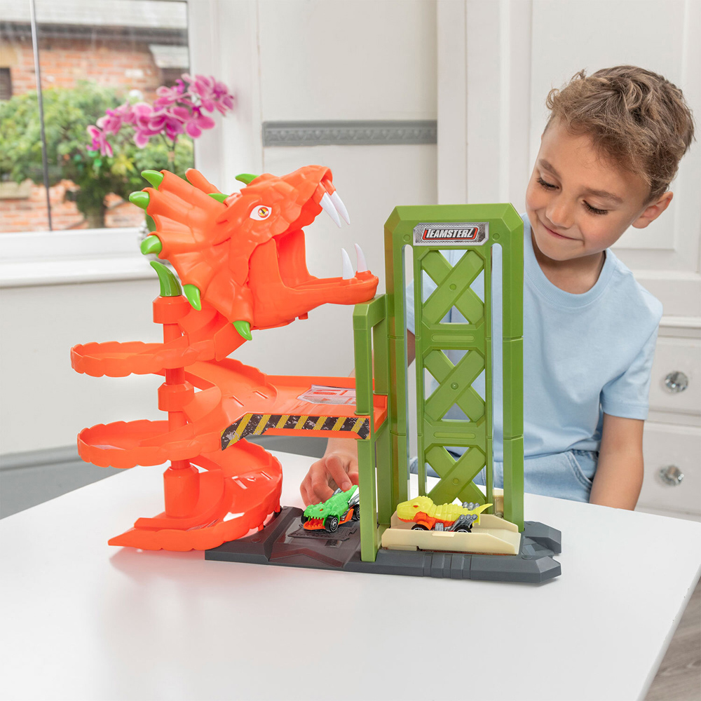 Teamsterz Snake Pit Garage with 2 Cars - Orange Image 8