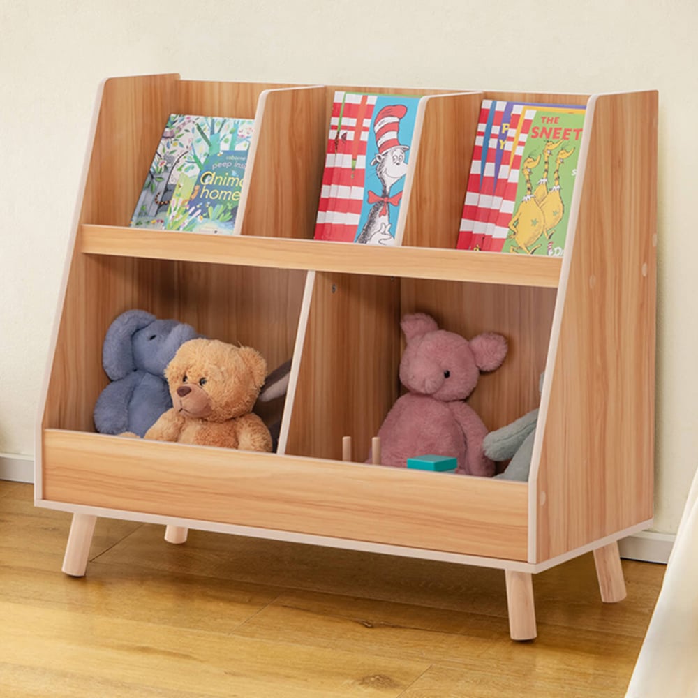 Costway 5 Cube Natural Kids Toy Organiser Image 1