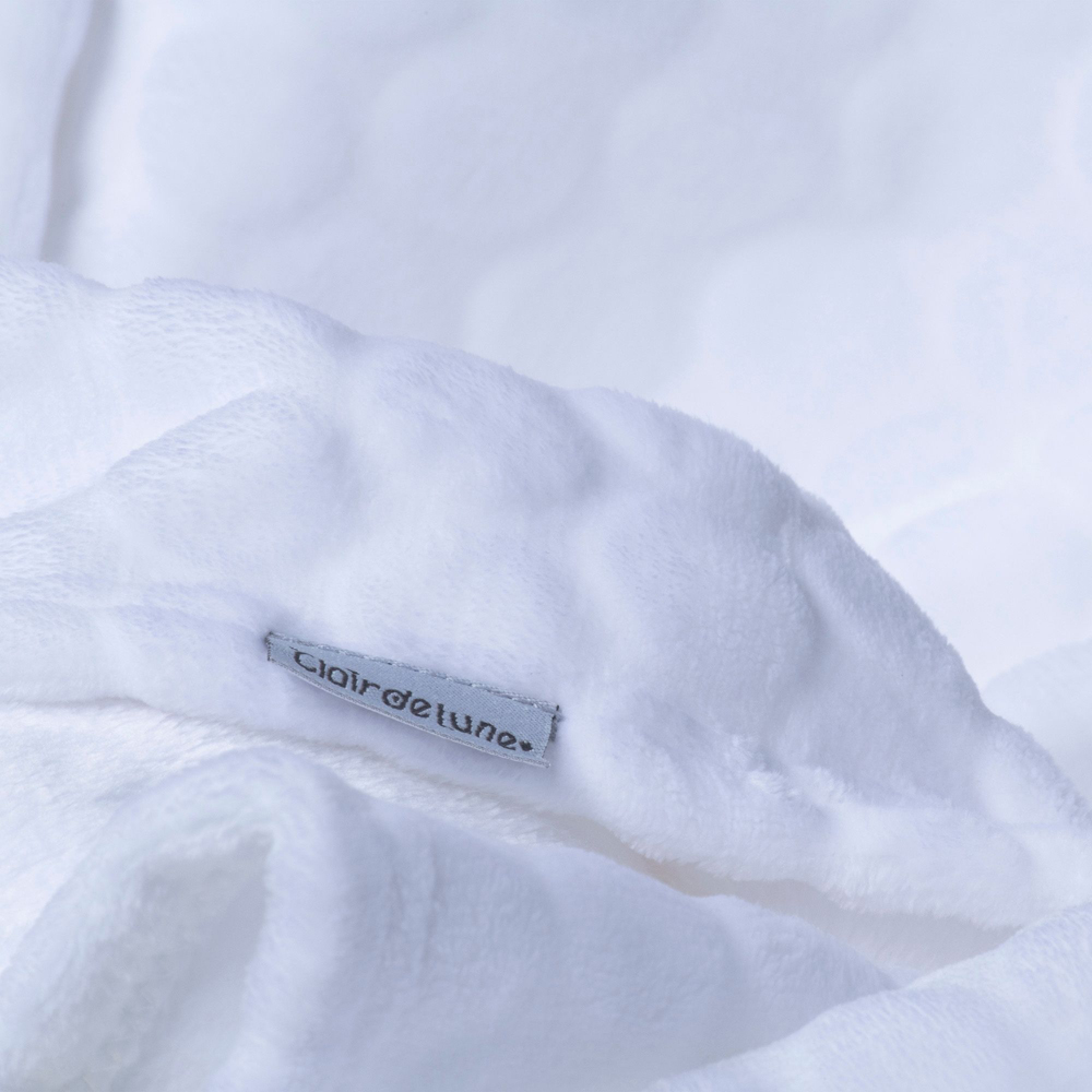 Clair de Lune Baby White Marshmallow Pram Blanket 90 x 70cm Image 3